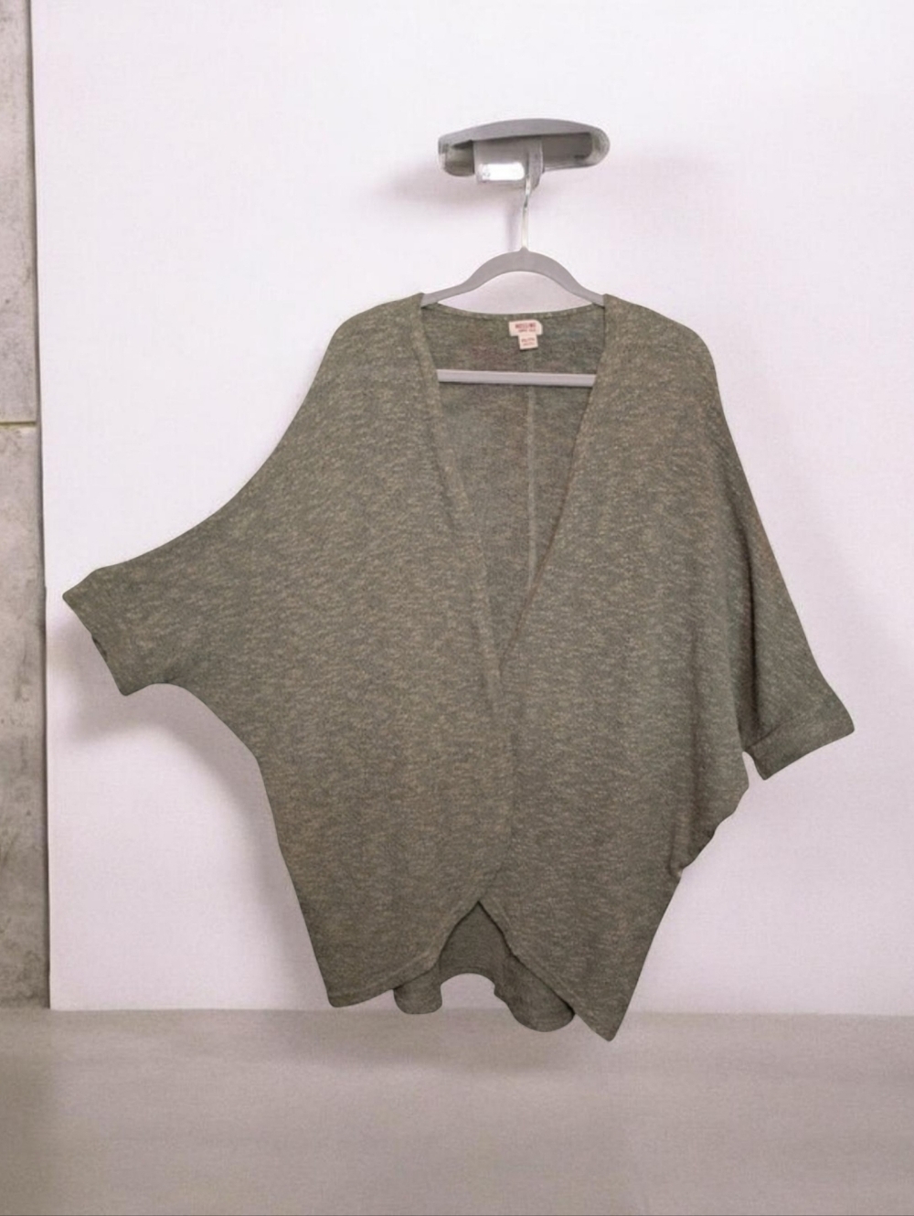 Mossimo Supply Co. XXL Olive Green Open Front Cardigan Dolman Sleeves